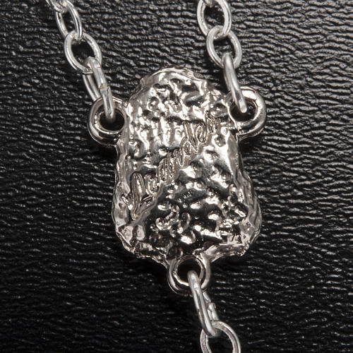 Terço Ghirelli medalha gruta de Lourdes vermelho 5 mm 4