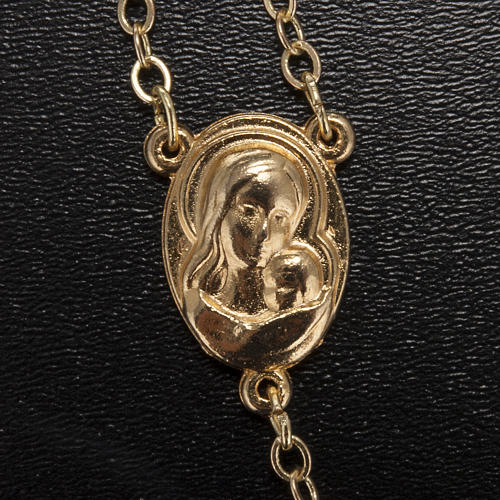 Rosario Ghirelli dorato roselline Madonna bambino 6 mm 3
