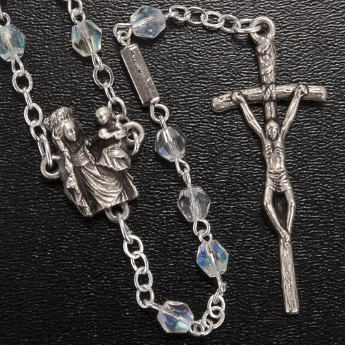 Ghirelli rosary Our Lady of Paris, transparent 5mm 2