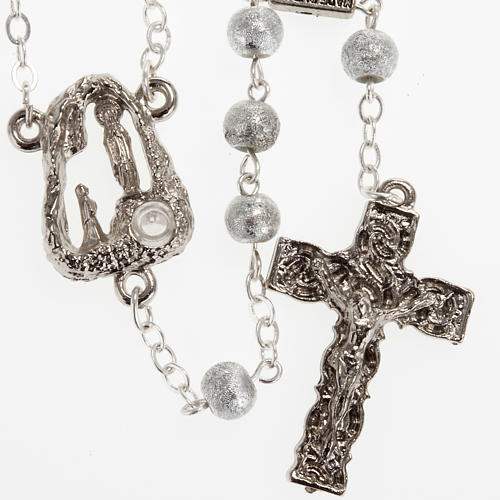 Ghirelli rosary Lourdes Grotto, grey-silver 6mm 1