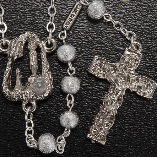 Ghirelli rosary Lourdes Grotto, grey-silver 6mm 2