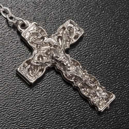 Ghirelli rosary Lourdes Grotto, grey-silver 6mm 4