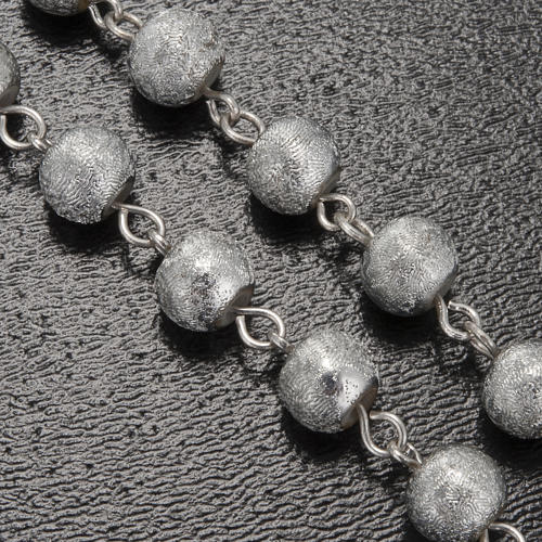 Ghirelli rosary Lourdes Grotto, grey-silver 6mm 5