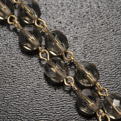 Ghirelli rosary Lourdes Grotto, grey golden 5mm 4