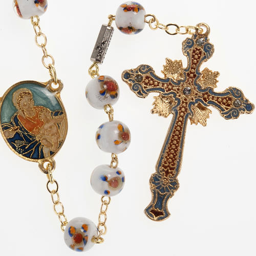 Ghirelli golden rosary Our Lady with Baby, 7mm beads 1
