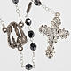 Ghirelli rosary Holy Lourdes Grotto, black glass 5mm s1