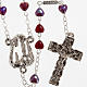 Ghirelli rosary Lourdes with ruby heart shaped beads s1
