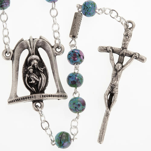 Ghirelli multicolor rosary, Our Lady with Baby 6mm 1