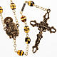 Ghirelli rosary with Father Pio, amber beads 6x8mm s1