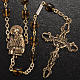 Ghirelli rosary with Father Pio, amber beads 6x8mm s2