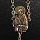 Ghirelli rosary with Father Pio, amber beads 6x8mm s3