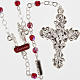 Ghirelli Lourdes Rosary with ruby beads s1