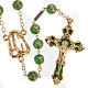 Ghirelli rosary Lourdes Grotto, green-golden 8mm s1