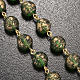 Ghirelli rosary Lourdes Grotto, green-golden 8mm s5