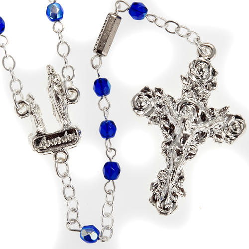 Ghirelli rosary, blue Lourdes 3mm 1