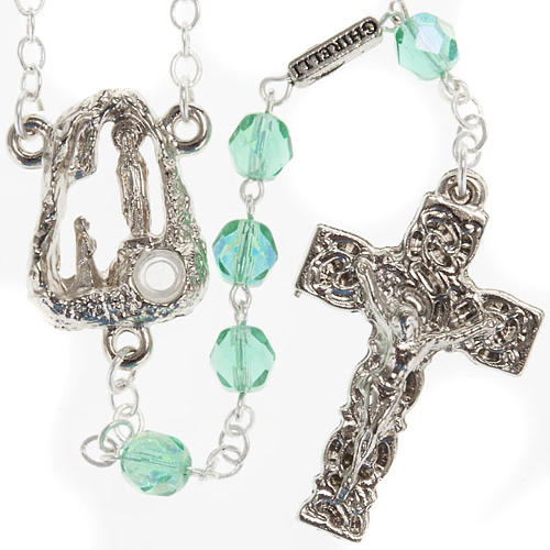 Ghirelli emerald rosary Lourdes Grotto 6mm 1