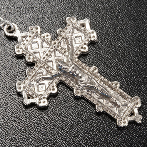 Ghirelli rosary, grey enamelled glass, Lourdes grotto 8mm 5