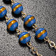 Ghirelli rosary Lourdes Grotto, blue-yellow 7mm s5