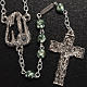 Ghirelli green rosary Lourdes Grotto, opaque glass 6mm s2