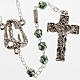 Ghirelli green rosary Lourdes Grotto, opaque glass 6mm s1