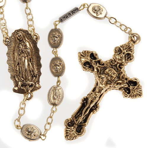 Ghirelli golden rosary Our Lady of Guadalupe 9mm 1