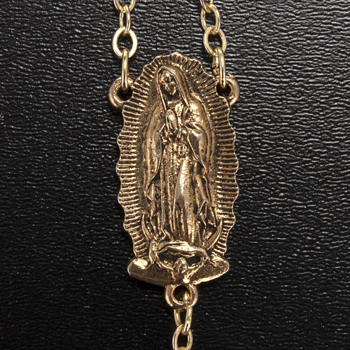 Rosario Ghirelli dorado Nuestra Señora de Guadalupe 9mm 3