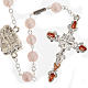 Ghirelli pink rosary Lourdes Grotto, opaque glass 7mm s1