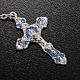 Ghirelli light blue rosary Lourdes Grotto, glass s4