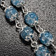 Ghirelli light blue rosary Lourdes Grotto, glass s5