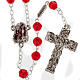 Ghirelli rosary Holy Lourdes Grotto, red s1