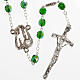 Ghirelli rosary Lourdes Grotto, 7mm green round beads s1