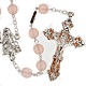 Ghirelli pink rosary Our Lady of Lourdes, glass 8 mm s1