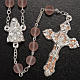 Ghirelli pink rosary Our Lady of Lourdes, glass 8 mm s2