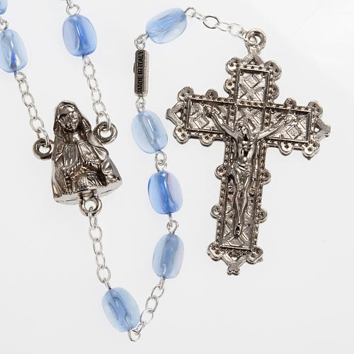Ghirelli rosary Lourdes, light blue glass 1