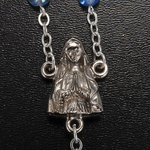 Ghirelli rosary Lourdes, light blue glass 3