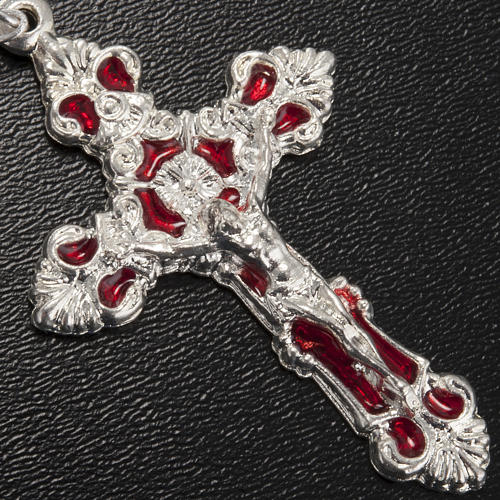 Ghirelli rosary Holy Lourdes Grotto, ruby glass 4