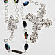 Ghirelli rosary Lourdes, black shiny glass s1