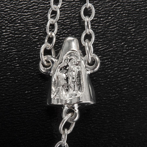 Ghirelli rosary Lourdes, black shiny glass 4