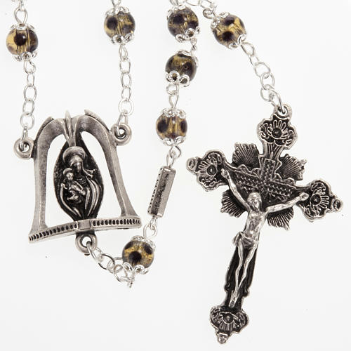 Ghirelli yellow maculated rosary Virgin Mary with baby 1