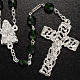 Ghirelli rosary, dark green glass Lourdes grotto 8mm s2