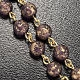 Ghirelli rosary, gold purple glass Lourdes grotto 6mm s5