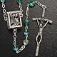 Ghirelli rosary, aqua green with locket medal 6mm s2
