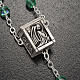 Ghirelli rosary, aqua green with locket medal 6mm s3