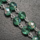 Ghirelli rosary, aqua green with locket medal 6mm s6