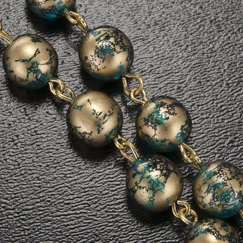 Ghirelli rosary, aqua green Lourdes grotto 8mm 5