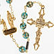 Ghirelli rosary, aqua green Lourdes grotto 8mm s1