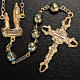 Ghirelli rosary, aqua green Lourdes grotto 8mm s2