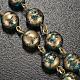 Ghirelli rosary, aqua green Lourdes grotto 8mm s5