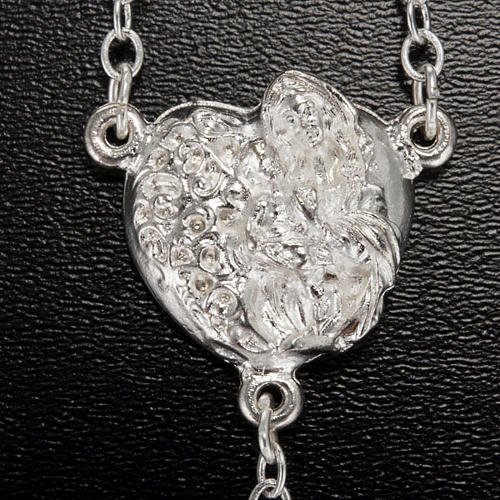 Ghirelli Rosenkranz Gottesmutter mit Jesuskind lila rissig 9 mm 3