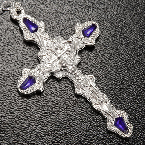 Ghirelli rosary, lilac, Our Lady and baby 9mm 4